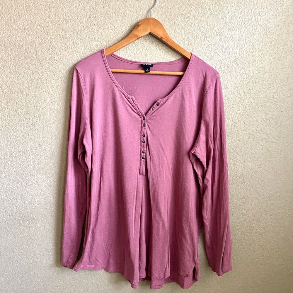 Pink Henley Top
